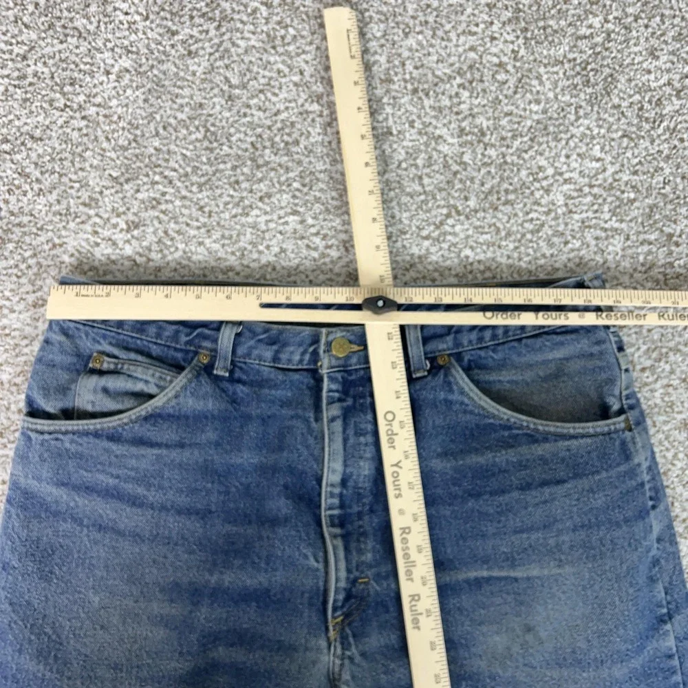 Vintage OshKosh Bgosh Jeans Mens 38x32 Blue Flannel Lined Plaid Straight Leg USA